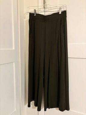 Eileen Fisher Olive Wide-Leg Pants